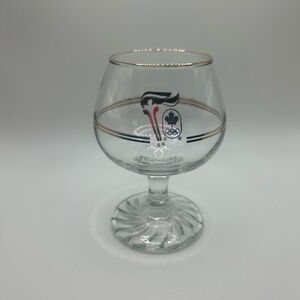 Set Of 6 1988 CALGARY OLYMPIC PETRO CANADA 22K GOLD GLASSES, cognac, snifter